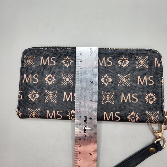 Bradford Exchange Just My Style Wristlet Wallet MS Initials Brown Purse - Picture 6 of 6